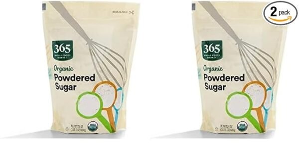 365 by Whole Foods Market, Organic Powdered Sugar, 24 Ounce (Pack of 2)