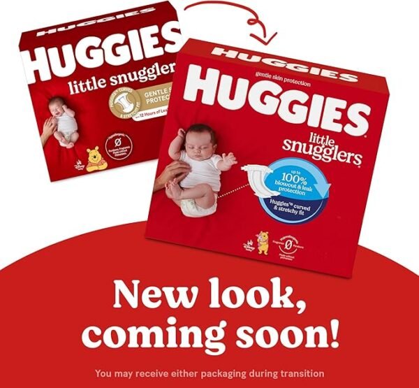 Huggies Newborn Diapers, Little Snugglers Newborn Diapers, Size Newborn (up to 10 lbs), 144 Count - Image 6