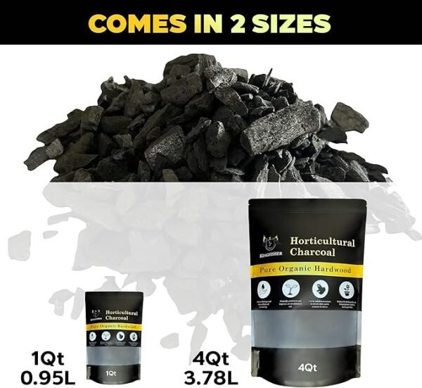 Organic Horticultural Charcoal & Terrarium Charcoal | Charcoal for Plants | Pure Hardwood Charcoal - Image 2