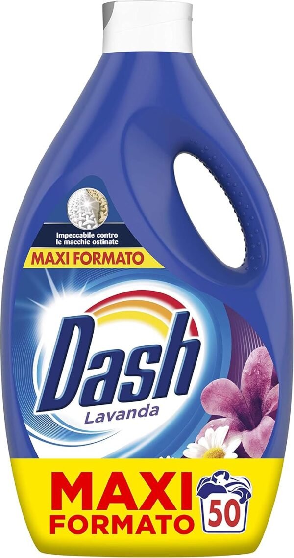 Dash Liquid Laundry Detergent 50 Washes Lavender Fragrance Maxi Size Deep Cleansing