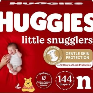 Huggies Newborn Diapers, Little Snugglers Newborn Diapers, Size Newborn (up to 10 lbs), 144 Count