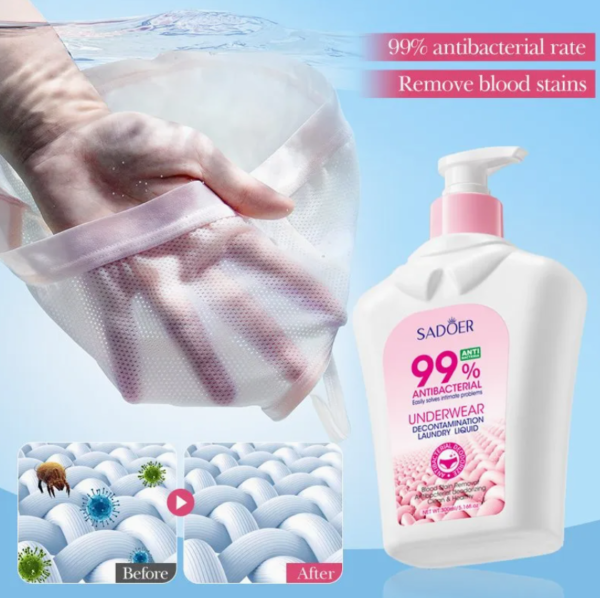 Online Wholesale and Retail Antibacterial Floral Scented Disposable Underwear Laundry Liquid Persil Detergent Decontamination Detergent for Apparel - Image 2